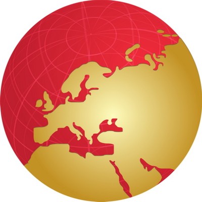 Gold and Red Globe